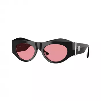 Versace VE4477U 532084 Gafas de sol de mujer, montura Havana, lentes marrones degradadas, 52mm