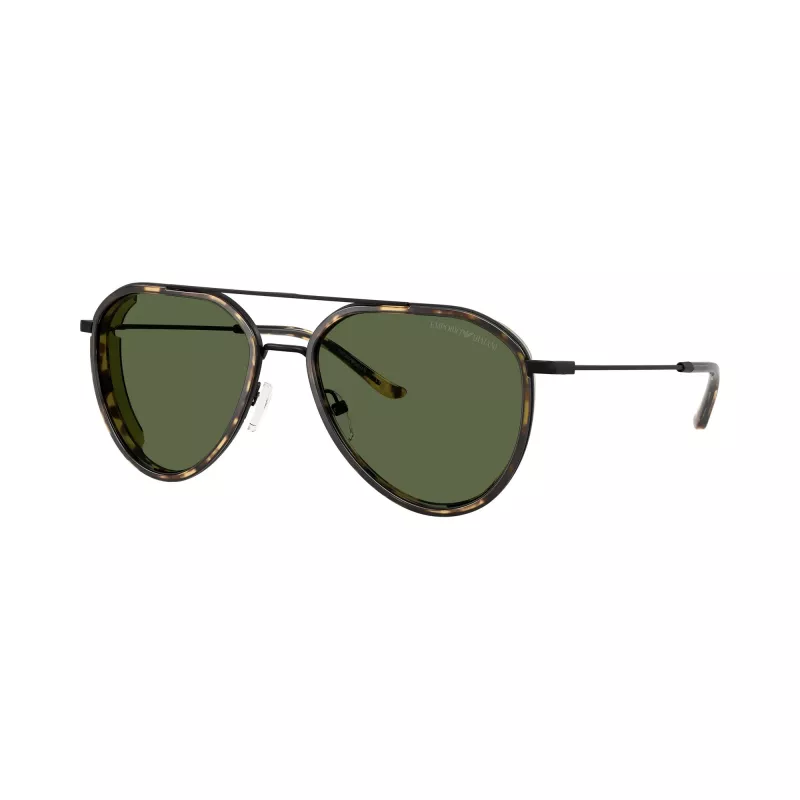 Emporio Armani Gafas de sol rectangulares de hombre EA2163-300171 negras/grises 56mm