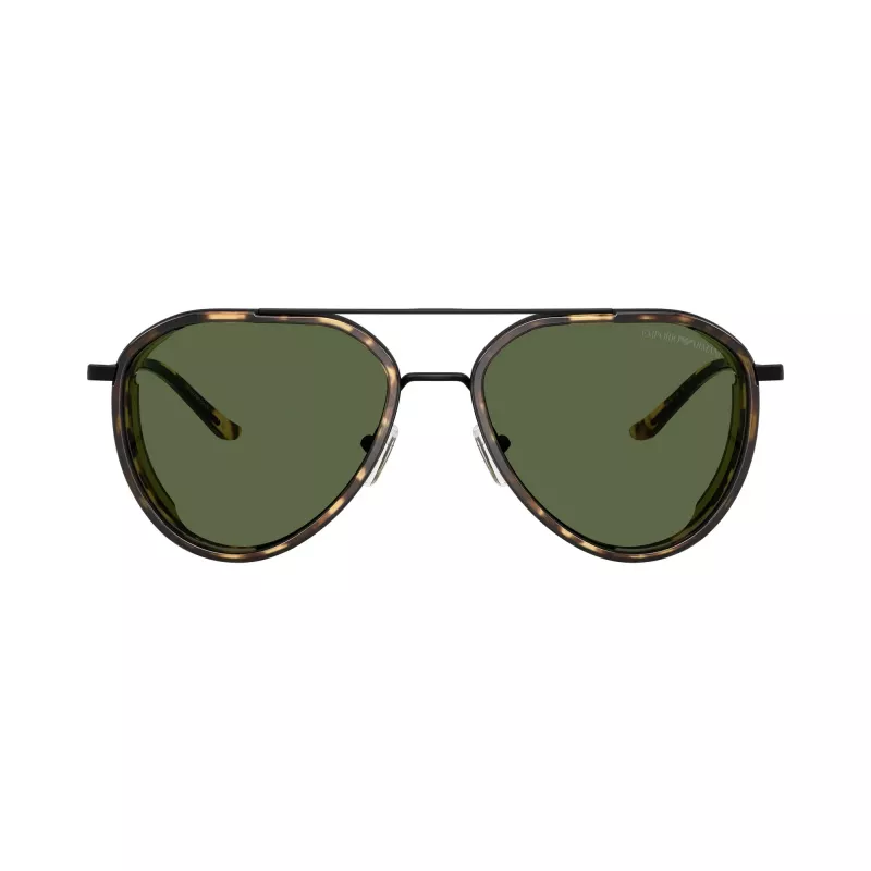 Emporio Armani Gafas de sol rectangulares de hombre EA2163-300171 negras/grises 56mm