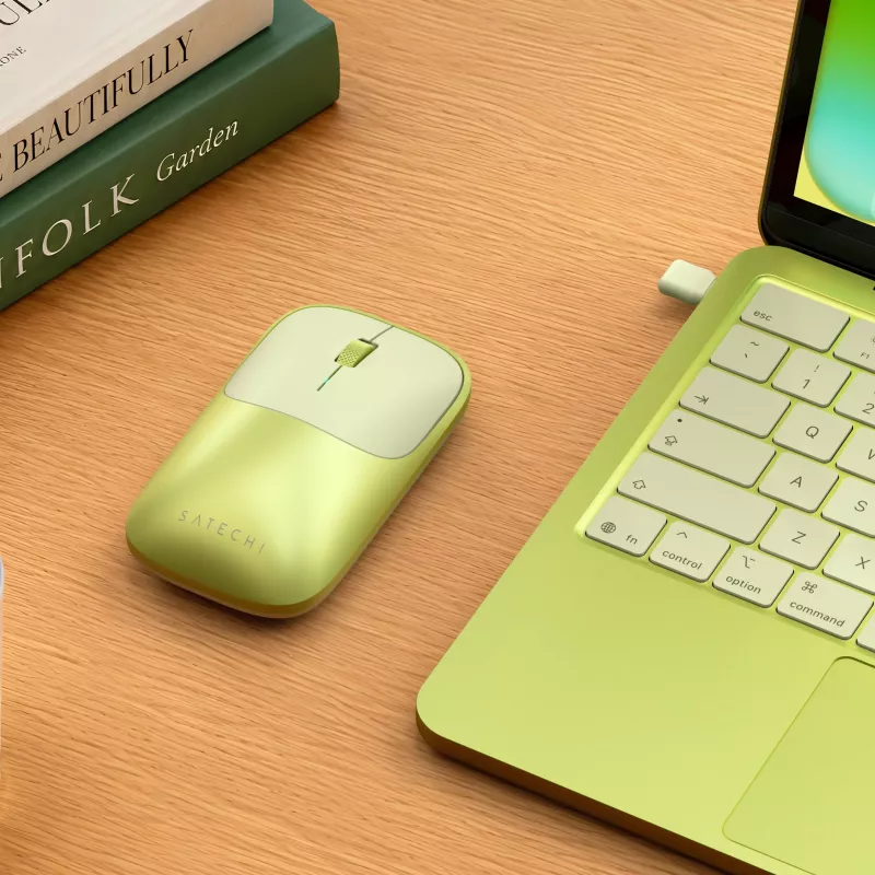 Satechi Slim EX Mouse – Ratón inalámbrico para dos dispositivos (Citrus)