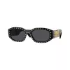 Versace Gafas de sol unisex VE4361 – montura negra, lentes grises, 53/18/140 mm VE4361-539787
