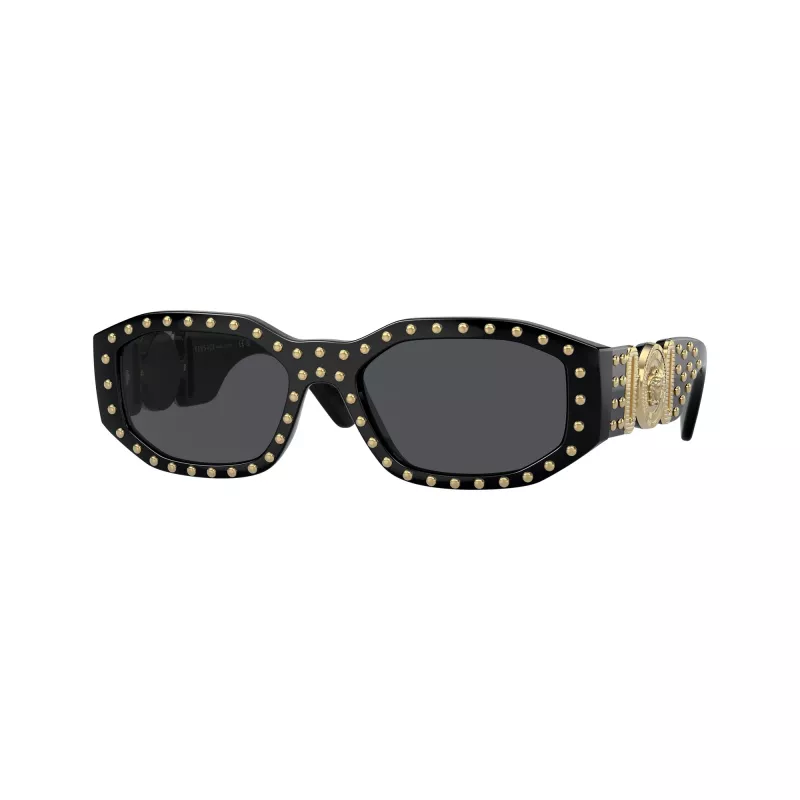 Versace Gafas de sol unisex VE4361 – montura negra, lentes grises, 53/18/140 mm VE4361-539787