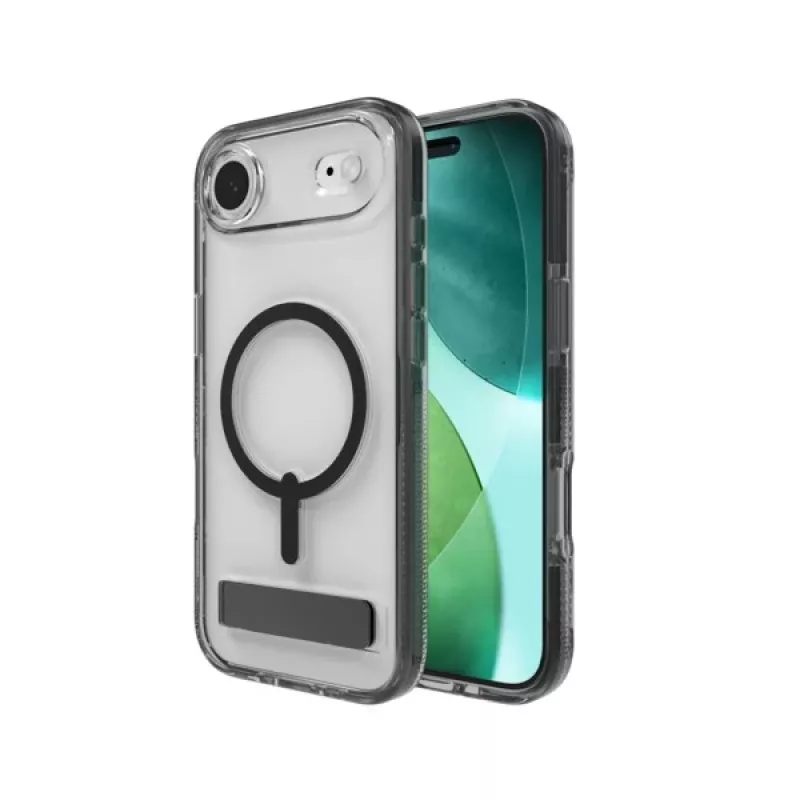 ZAGG Santa Cruz Snap KS funda con soporte para iPhone Air compatible con MagSafe (Jet Black)