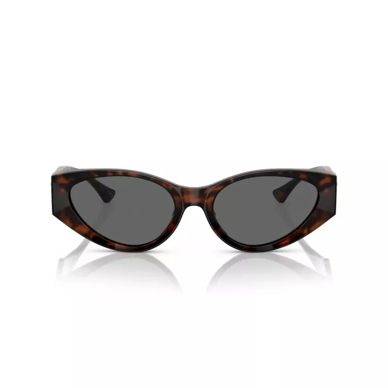 Versace VE4454-542987 Gafas de sol de mujer Cat-Eye, Havana/Gris oscuro, 55mm