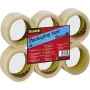 3M Scotch Cinta de embalar 6890, 50mm x 66m, PVC transparente, alta adherencia, silenciosa, 50 micras - 1 rollo (PVC6RT)