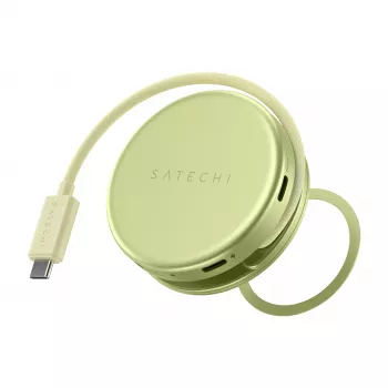 Satechi OntheGo Adaptador multipuerto 5 en 1 - Hub USB-C con HDMI 4K, USB-C 5Gbps, USB-A 5Gbps, lector de tarjetas SD, 60W PD Pass-through (Citrus)
