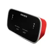 AIWA CRU-19RD radio reloj roja con sintonizador FM/AM, doble alarma, snooze, temporizador de apagado, pantalla LED, respaldo con pilas