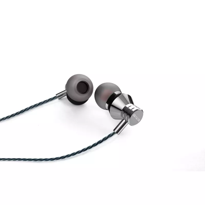 AIWA ESTM-50USB-C/SL Auriculares in-ear estéreo con micrófono, USB-C, Plata