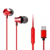 AIWA ESTM-50USB-C/RD Auriculares estéreo intraurales con micrófono, USB, rojo
