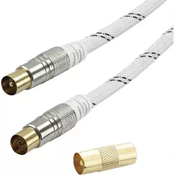 Vivanco Cable de Conexión de Antena SAT 3 m Blanco (VVACABMF300HQW)