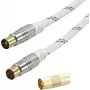 Vivanco Cable de Conexión de Antena SAT 3 m Blanco (VVACABMF300HQW)