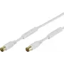Vivanco Cable de Conexión de Antena SAT 10 m Blanco (VVAN100FEDBGW)