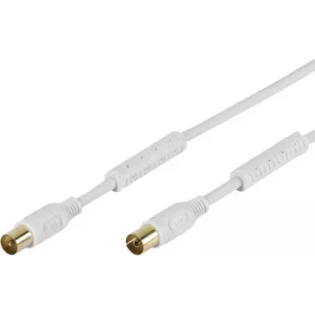 Vivanco Cable de Conexión de Antena SAT 3 m, Blanco VVAN30FEDBGW