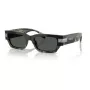 Versace mujer VE4465-545687 gafas de sol, montura negra, lentes gris oscuro, 54mm