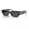 Versace mujer VE4465-545687 gafas de sol, montura negra, lentes gris oscuro, 54mm