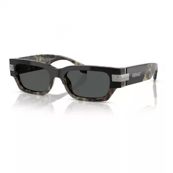 Versace mujer VE4465-545687 gafas de sol, montura negra, lentes gris oscuro, 54mm