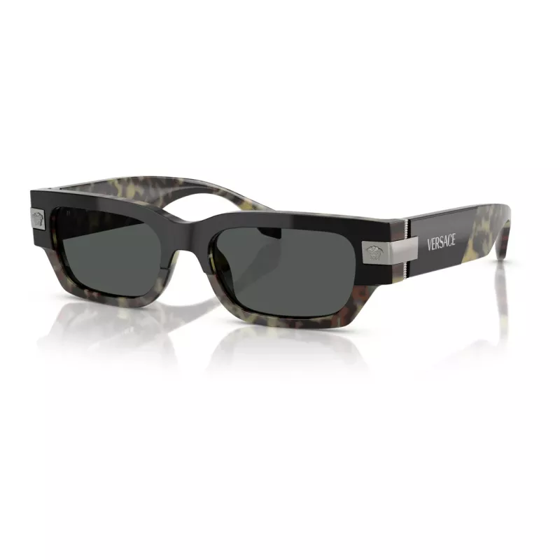 Versace mujer VE4465-545687 gafas de sol, montura negra, lentes gris oscuro, 54mm