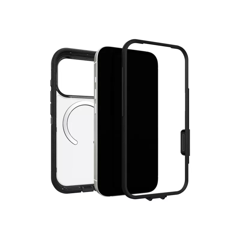 OtterBox Defender Series XT Clear Camera Control Funda para Apple iPhone 17 Pro – Transparente/Negro 77-98518