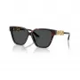 Gafas de sol de mujer Versace VE4471B10887 – montura Havana, lentes gris oscuro, 56mm
