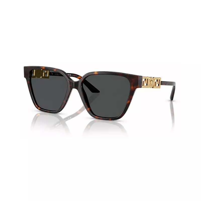 Gafas de sol de mujer Versace VE4471B10887 – montura Havana, lentes gris oscuro, 56mm