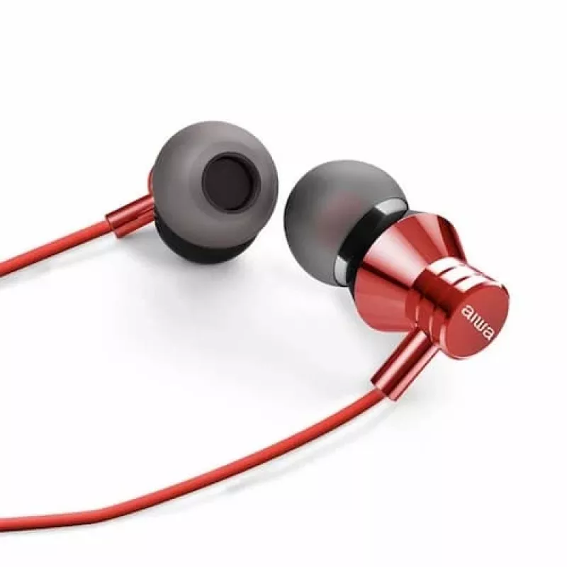 Auriculares estéreo in-ear AIWA ESTM-50RD con micrófono, rojo