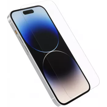 Protector de pantalla OtterBox Trusted Glass para Apple iPhone 14 Pro Max – cristal templado, transparente, dureza 9H, antimicrobiano, oleófobo, instalación sencilla con Screen Machine 77-88923