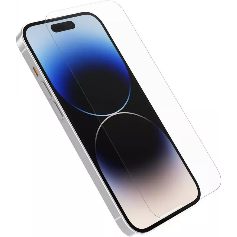 Protector de pantalla OtterBox Trusted Glass para Apple iPhone 14 Pro Max – cristal templado, transparente, dureza 9H, antimicrobiano, oleófobo, instalación sencilla con Screen Machine 77-88923