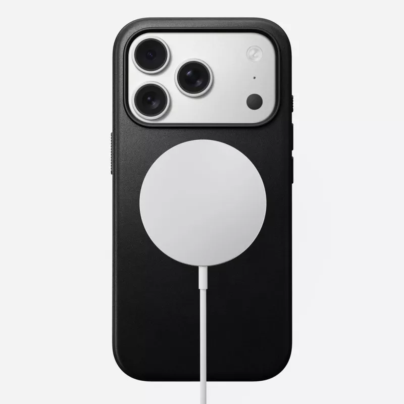 NOMAD Funda Modern de piel para iPhone 17 Pro MagSafe Negro