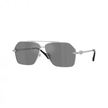 Versace VE2284-10006G Gafas de sol de hombre, montura negra, lentes grises, 63mm
