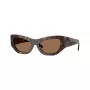 Burberry BE4450U300273 Gafas de sol de mujer, montura Havana oscuro, lentes degradadas marrones, 54-19-140 mm