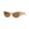 Burberry Mujer BE4450U415773 Gafas de sol cuadradas, Havana/Marrón degradado, 54mm
