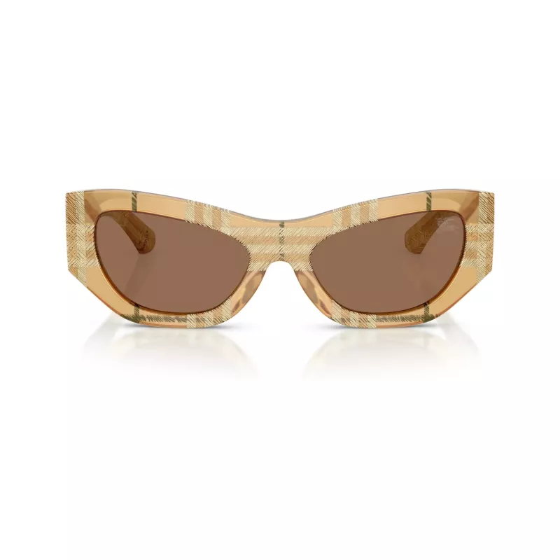 Burberry Mujer BE4450U415773 Gafas de sol cuadradas, Havana/Marrón degradado, 54mm