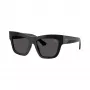 Burberry BE4449-300187 Gafas de sol Cat-Eye de mujer, montura negra, lentes degradadas grises, 53mm