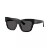 Burberry BE4449-300187 Gafas de sol Cat-Eye de mujer, montura negra, lentes degradadas grises, 53mm