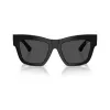 Burberry BE4449-300187 Gafas de sol Cat-Eye de mujer, montura negra, lentes degradadas grises, 53mm