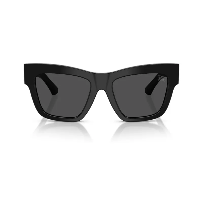 Burberry BE4449-300187 Gafas de sol Cat-Eye de mujer, montura negra, lentes degradadas grises, 53mm
