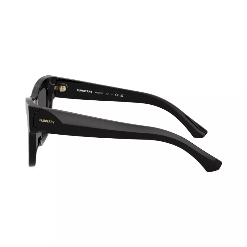 Burberry BE4449-300187 Gafas de sol Cat-Eye de mujer, montura negra, lentes degradadas grises, 53mm