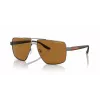 Gafas de sol de hombre Armani Exchange AX2037S 600383 polarizadas Pilot, negro mate/gris, 60mm