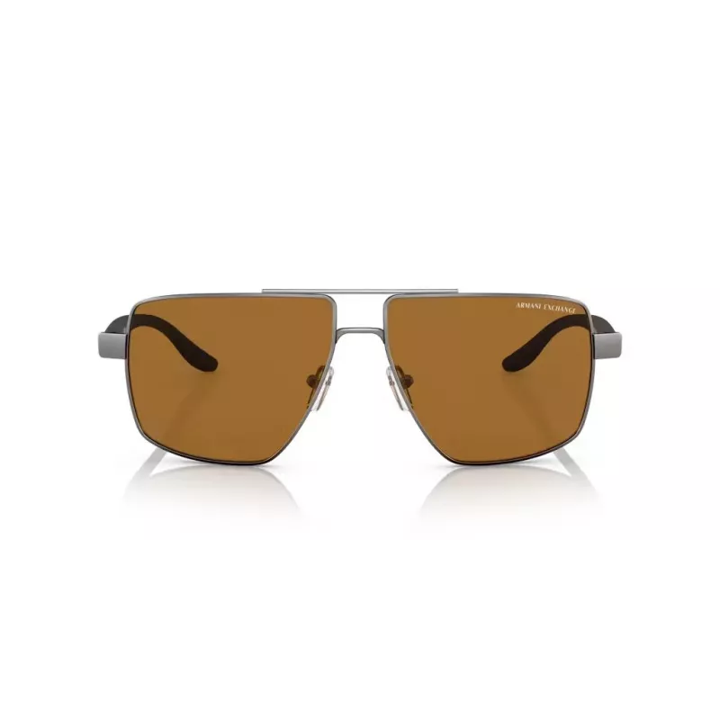 Gafas de sol de hombre Armani Exchange AX2037S 600383 polarizadas Pilot, negro mate/gris, 60mm