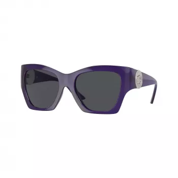 Gafas de sol de mujer Versace VE4452-541987, montura cat-eye negra, lentes grises, 55/19/135 mm