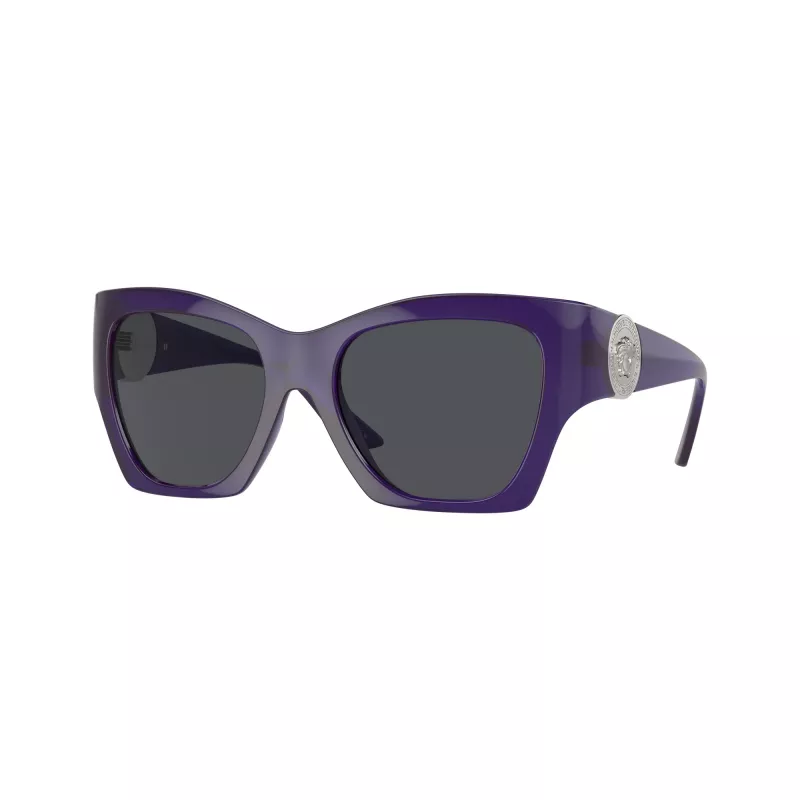 Gafas de sol de mujer Versace VE4452-541987, montura cat-eye negra, lentes grises, 55/19/135 mm