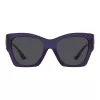 Gafas de sol de mujer Versace VE4452-541987, montura cat-eye negra, lentes grises, 55/19/135 mm