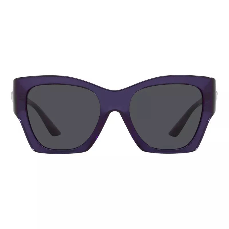 Gafas de sol de mujer Versace VE4452-541987, montura cat-eye negra, lentes grises, 55/19/135 mm