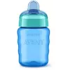 Vaso de aprendizaje Philips AVENT Easy Sip, 9M+, 260 ml, boquilla de silicona, azul
