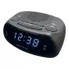 Radio reloj AIWA CR-09J FM con doble alarma, pantalla LED, negra