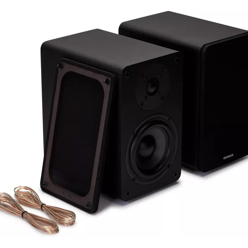 Altavoces de estantería activos Hi-Fi 2.0 AIWA 2x70W RMS, negro