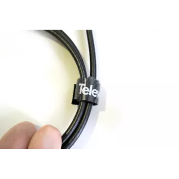 Rollo de bridas de cable con velcro Televes KB 8, 8 mm x 10 m, negro, reutilizable 200101