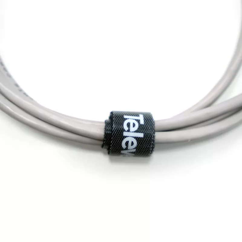 Rollo de bridas de cable con velcro Televes KB 8, 8 mm x 10 m, negro, reutilizable 200101