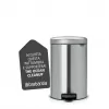Cubo de pedal Brabantia NewIcon 20L, Matt Steel