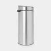 Cubo de basura Brabantia Touch Bin 30L, Matt Steel